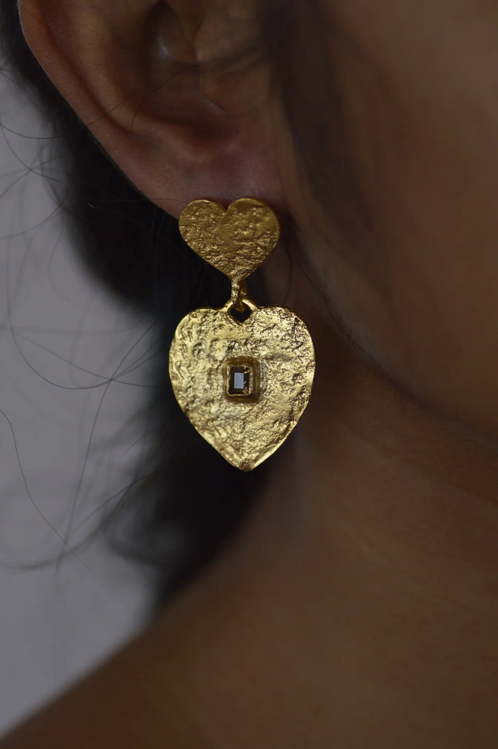 Love In Bloom Brass Earrings | Yellow Zircon 2076-01