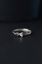 Malu Petite Silver Ring - Pink Sapphire