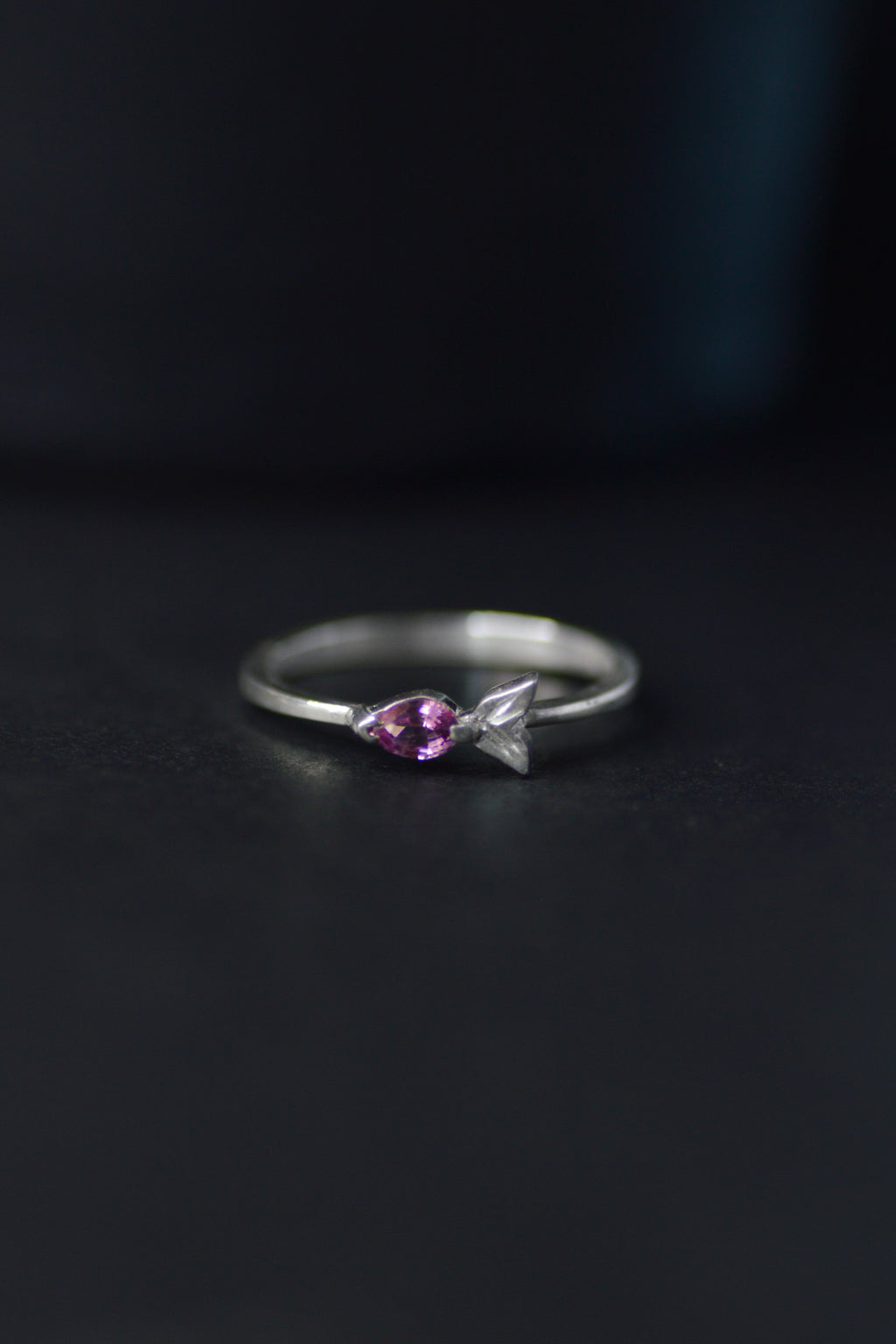 Malu Petite Silver Ring - Pink Sapphire
