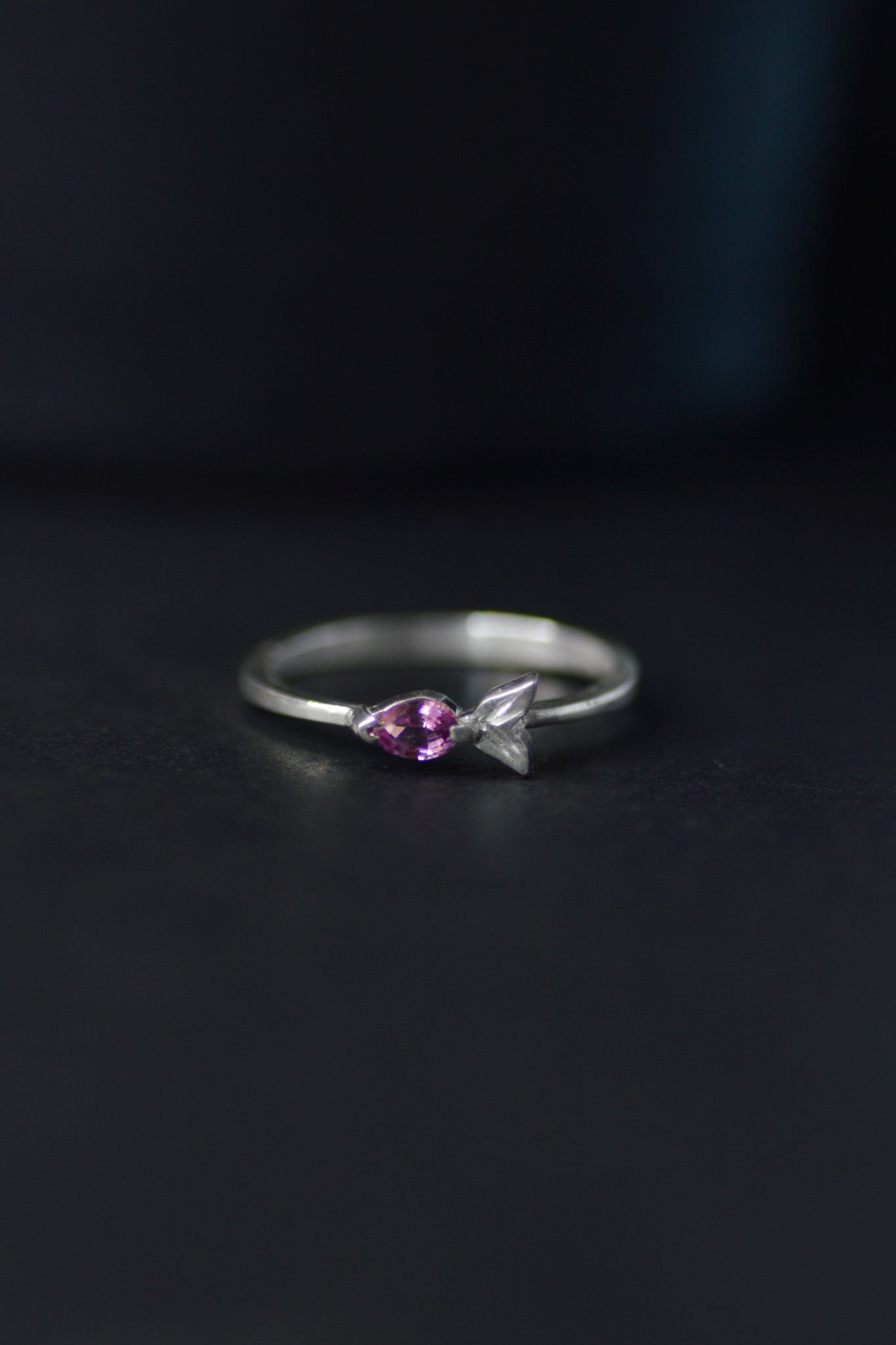 Malu Petite Silver Ring - Pink Sapphire