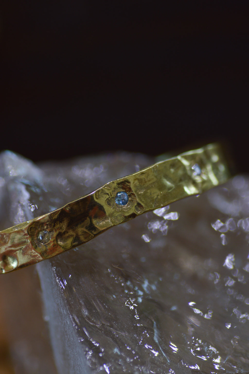 Pickle Brass Bangle - Sapphire 1604-1