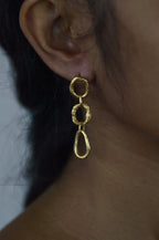 Nova Chain Brass Earrings