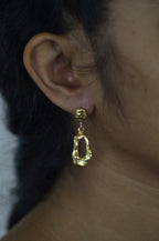 Moma Liquid Brass Earring