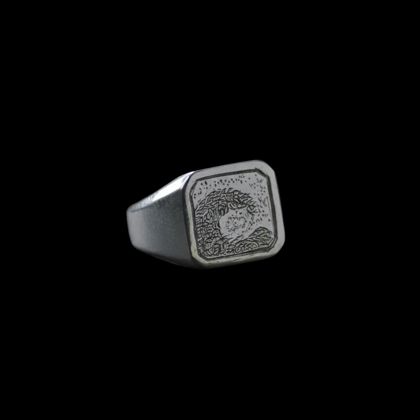 Arvan Wave Silver Signet RIng