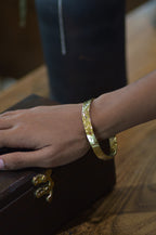 Pickle Brass Bangle - Sapphire 1604-1