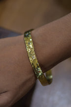 Pickle Brass Bangle - Sapphire 1604-1