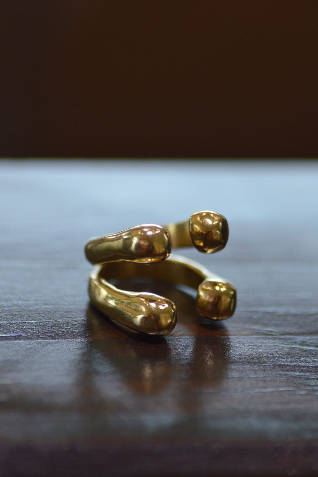 Lava 4 Ring Brass