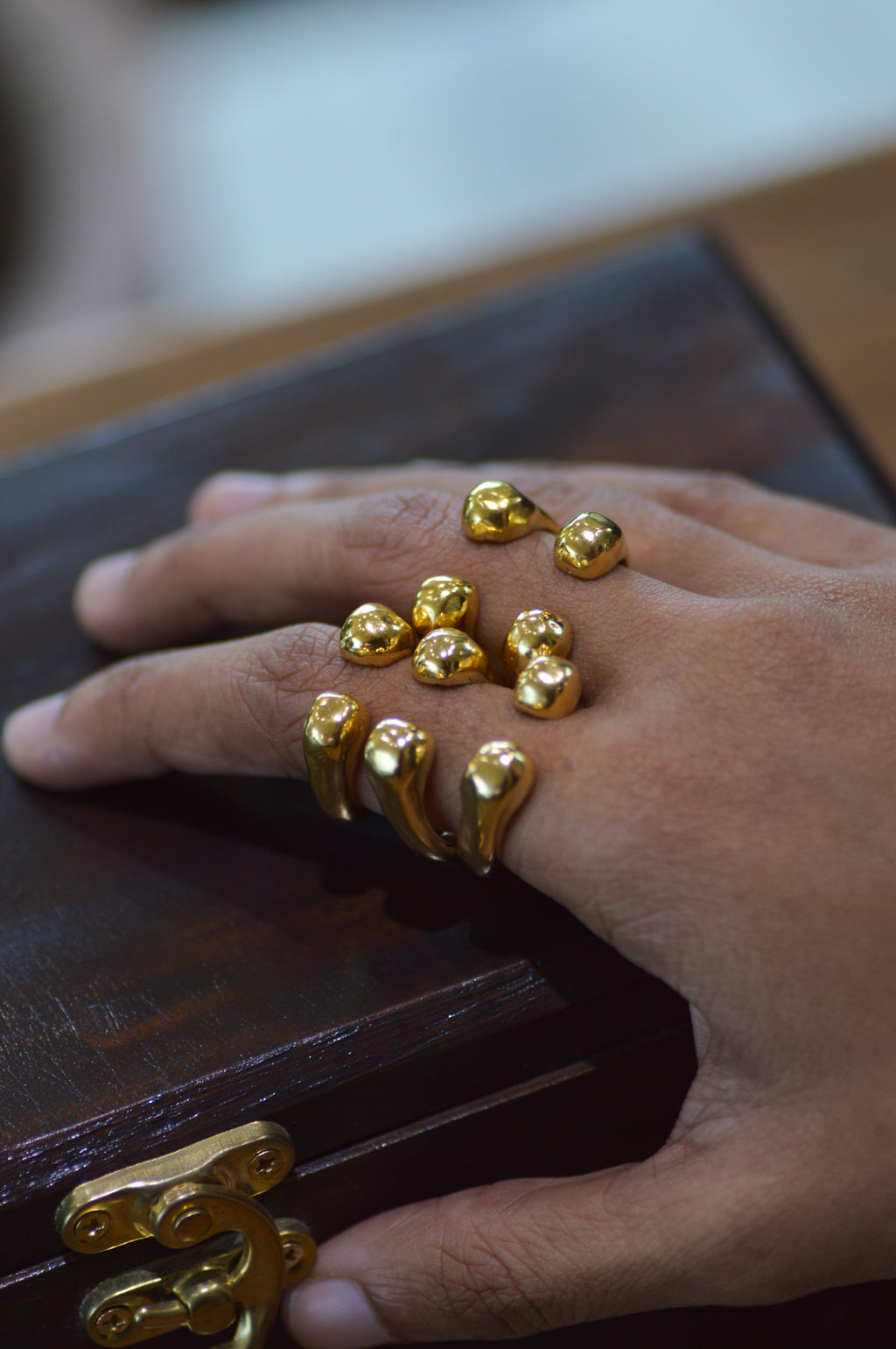 Lava 4 Ring Brass