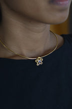 Mala Gold Wire Necklace - Amethyst 1628-1