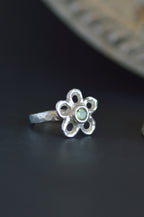 Mala Silver Ring - Peridot
