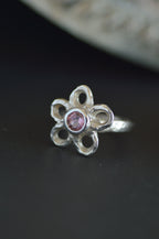 Mala Silver Ring - Pink Tourmaline