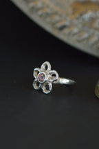 Mala Silver Ring - Pink Tourmaline