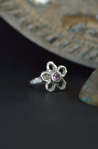 Mala Silver Ring - Pink Tourmaline