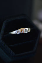 Dancer Silver Ring Sapphire, Tourmaline & Peridot 1541-2