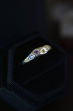 Dancer Amethyst & Sapphire Silver Ring 1493-4