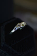 Dancer Amethyst & Sapphire Silver Ring 1493-4