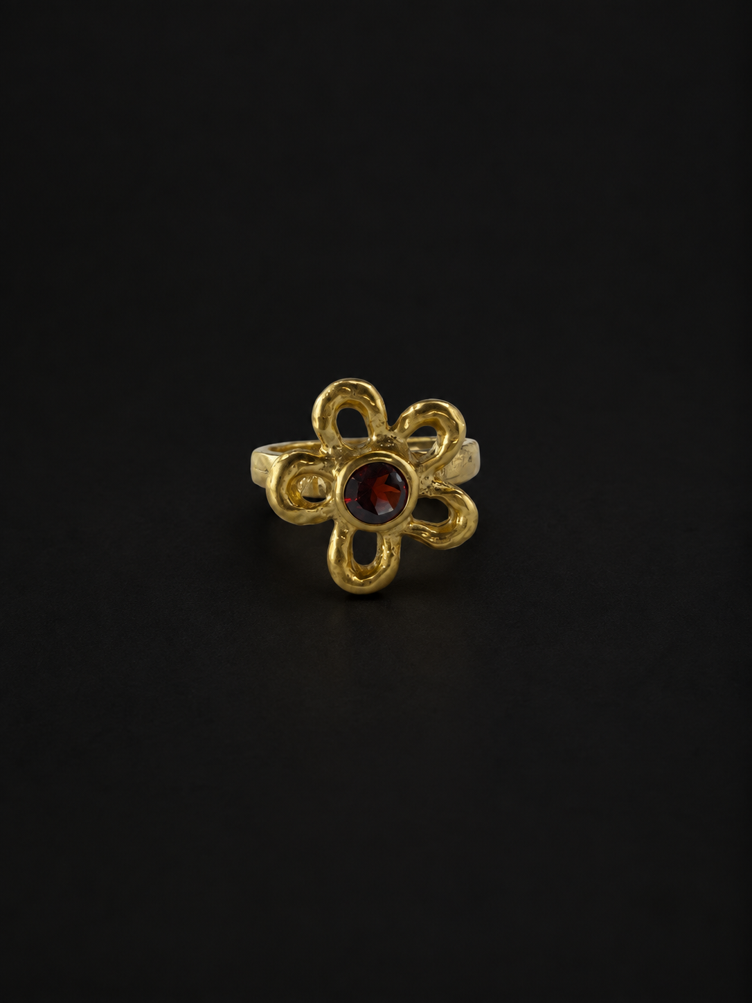 Mala Brass Ring |Garnet | 2241 - 4 |