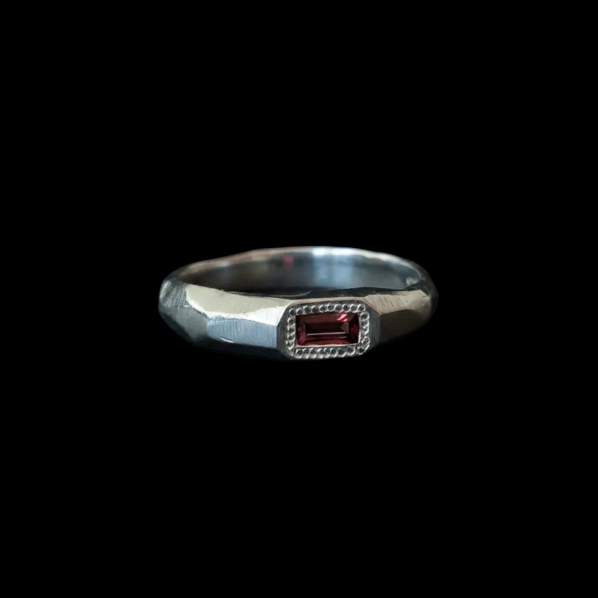 Cleo Silver Ring | Garnet 2221
