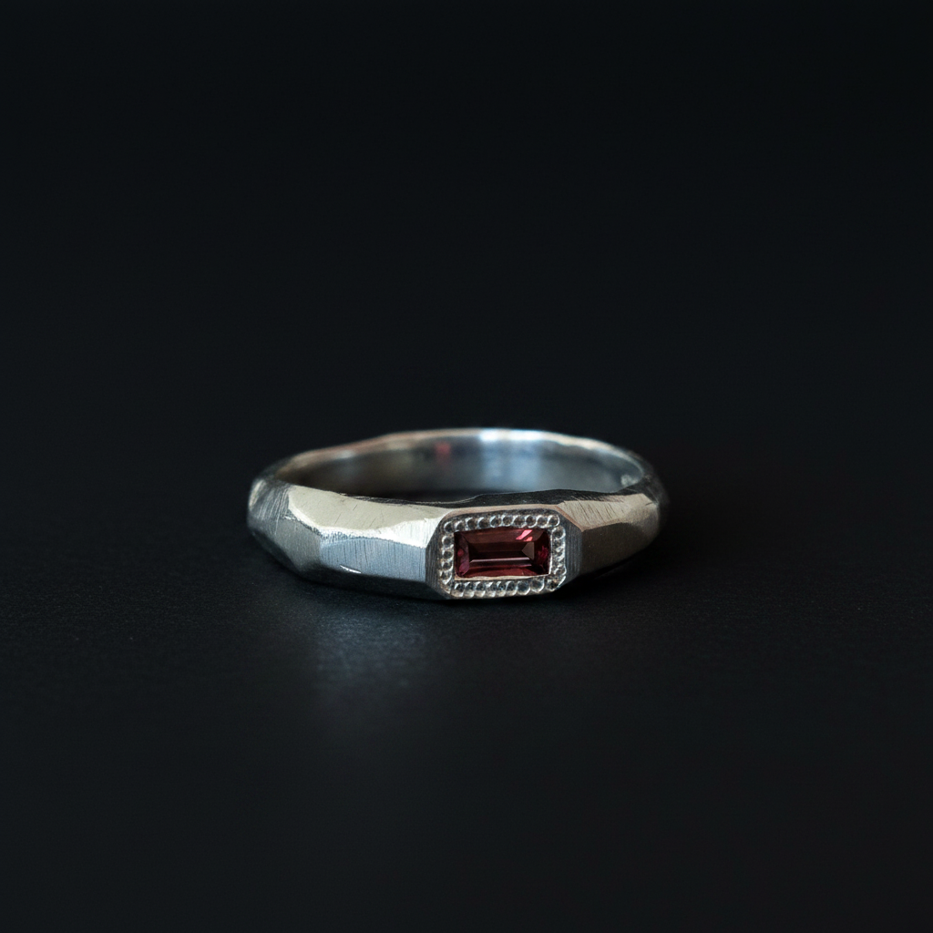 Cleo Silver Ring | Garnet 2221