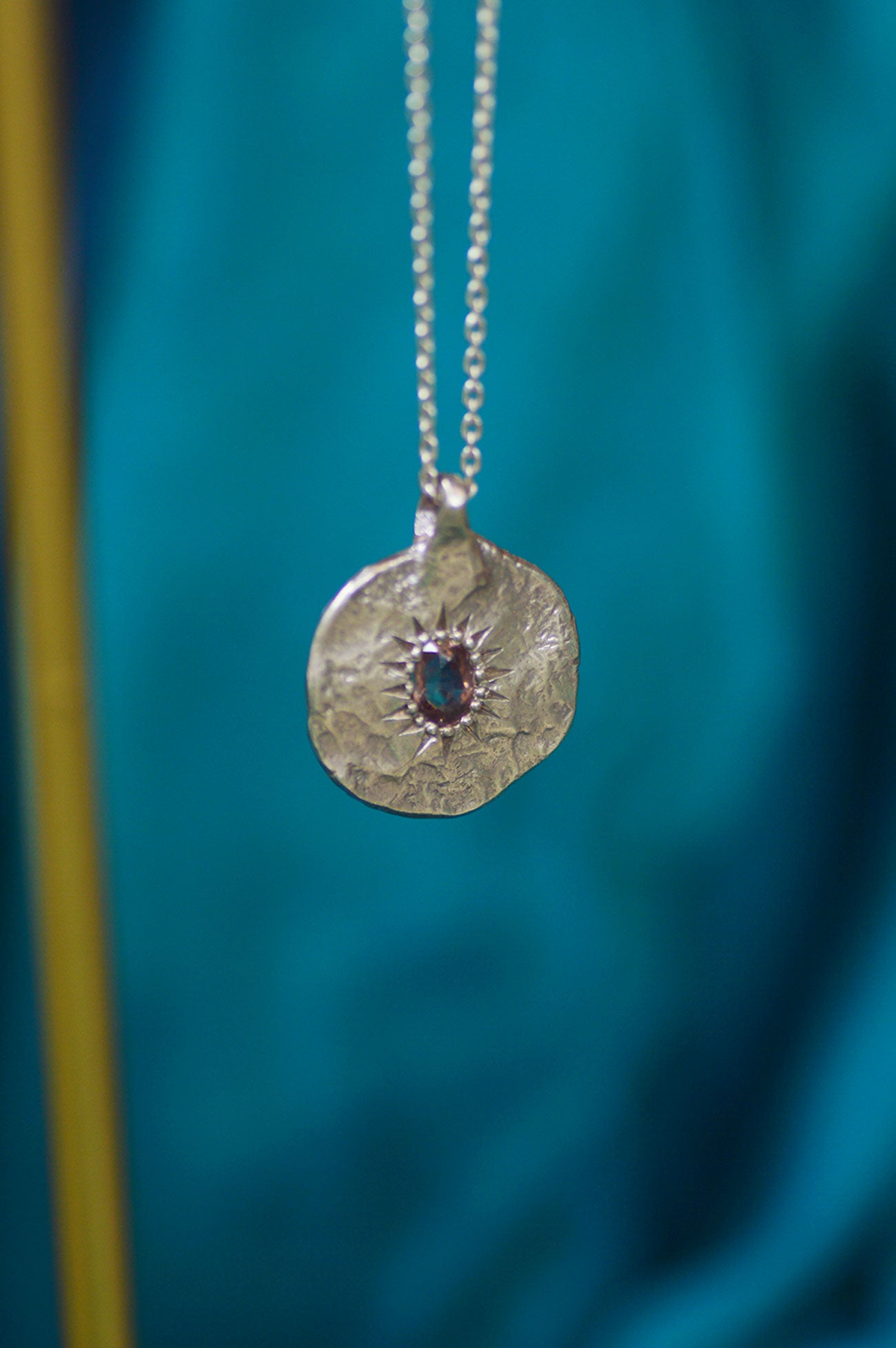 Ira Silver Pendant - Brown Zircon