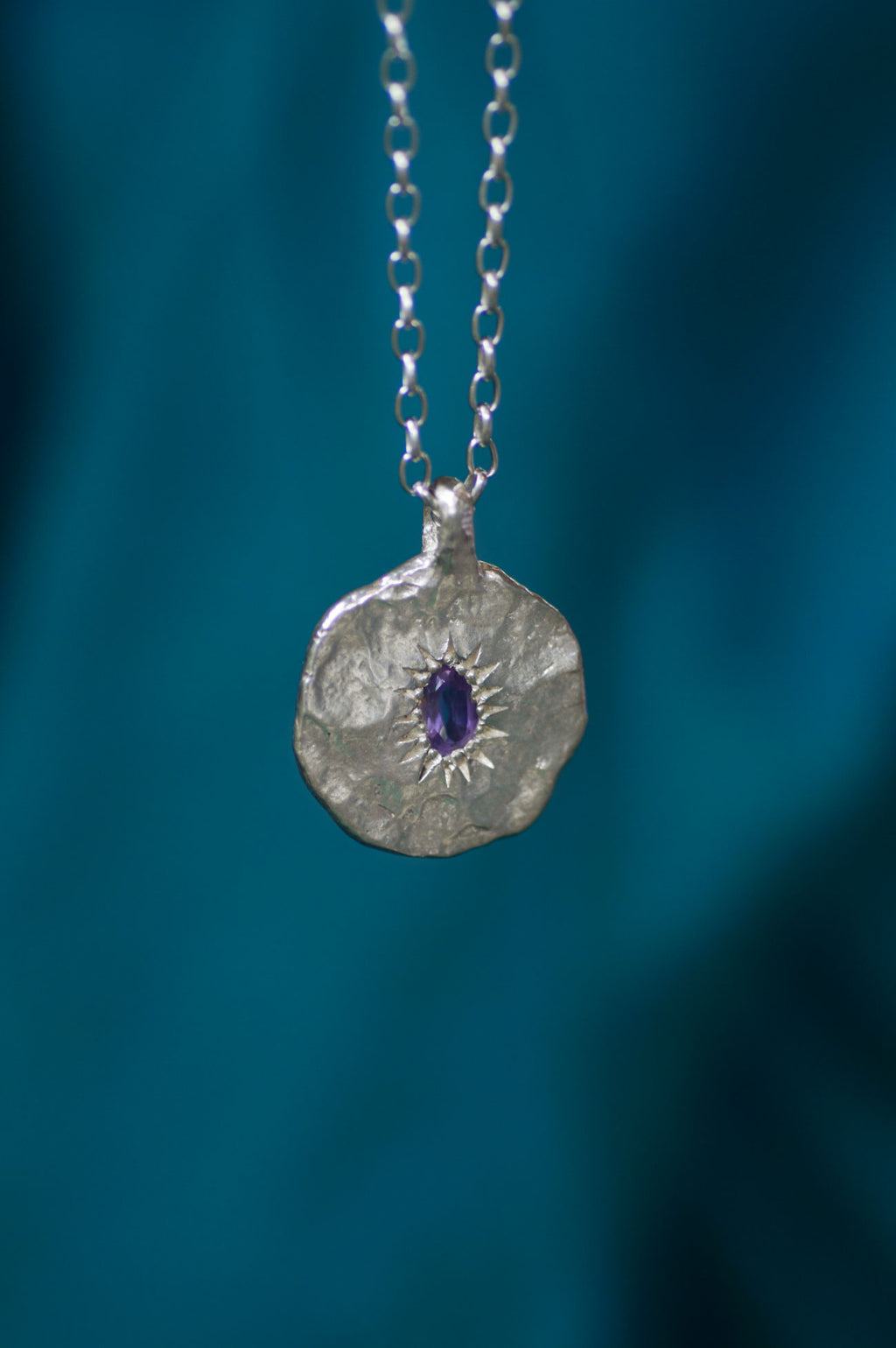 Ira Silver Pendant - Amethyst
