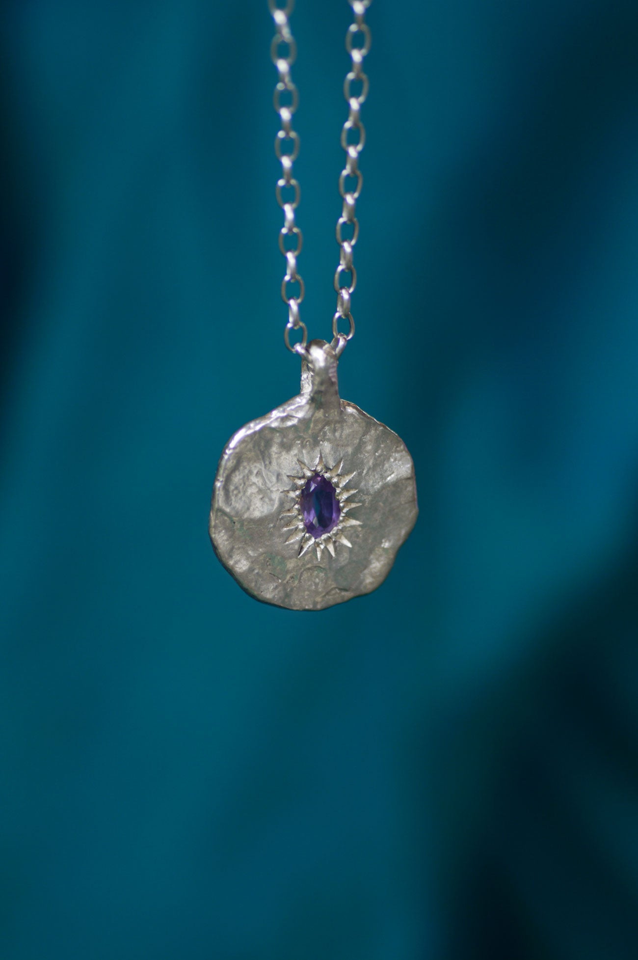 Ira Silver Pendant - Amethyst
