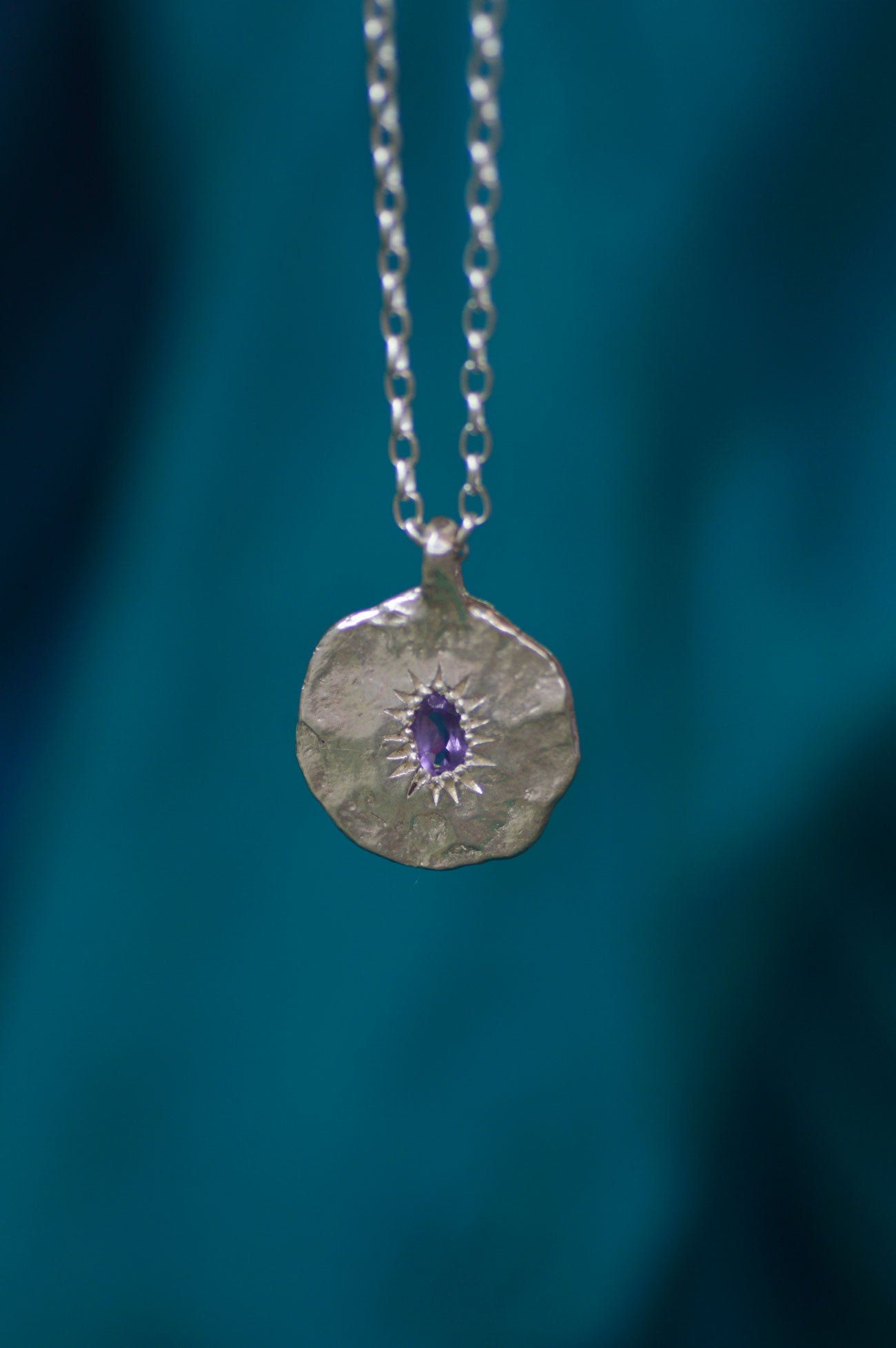 Ira Silver Pendant - Amethyst