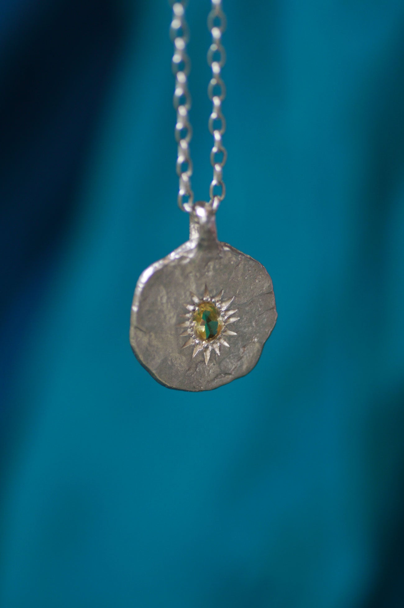 Ira Silver Pendant - Citrine