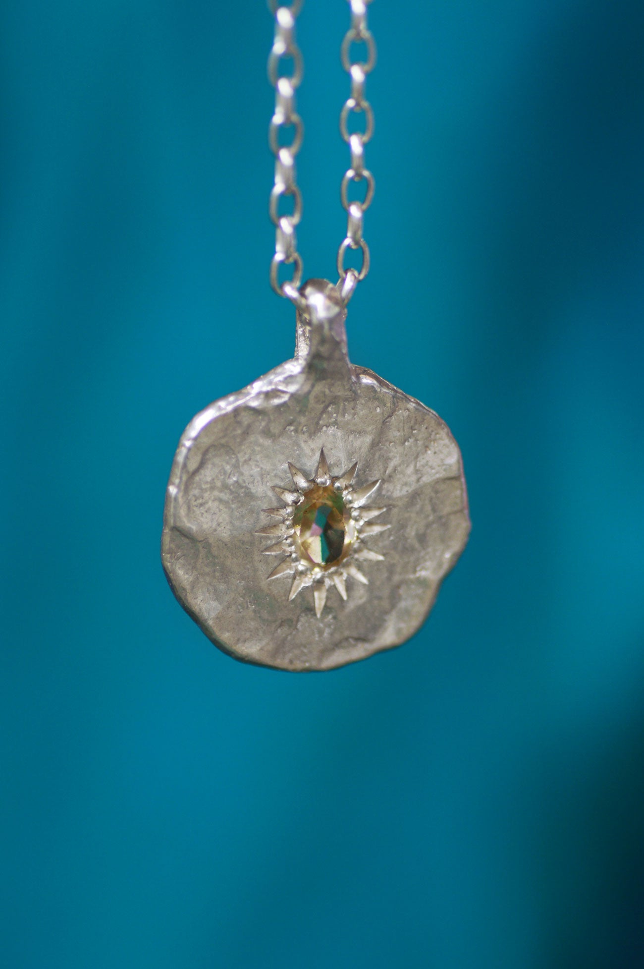 Ira Silver Pendant - Citrine