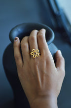Mala Brass Ring - Smoky Quartz