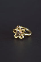 Mala Brass Ring - Smoky Quartz