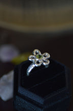 Mala Silver Ring - Peridot