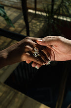 Mala Silver Ring - White Zircon