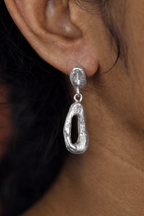 Moma Liquid Plain Earrings | Sterling Silver