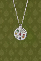 Navaratna Silver Pendant
