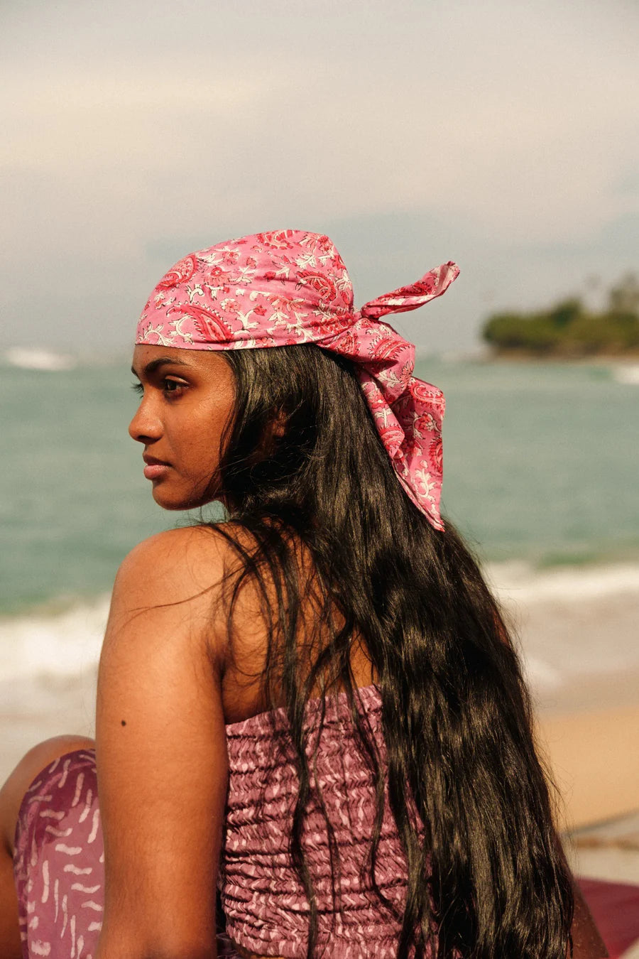 Buffalo Head Wrap | Block Print Cotton