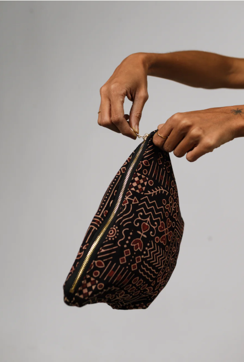 Buffalo Wash Bag | Block Print Cotton