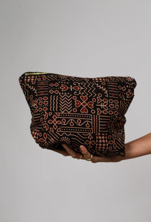 Buffalo Wash Bag | Block Print Cotton