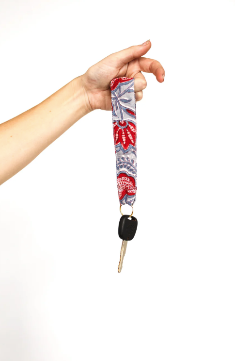 Buffalo Key Chain | Block Print Fabric
