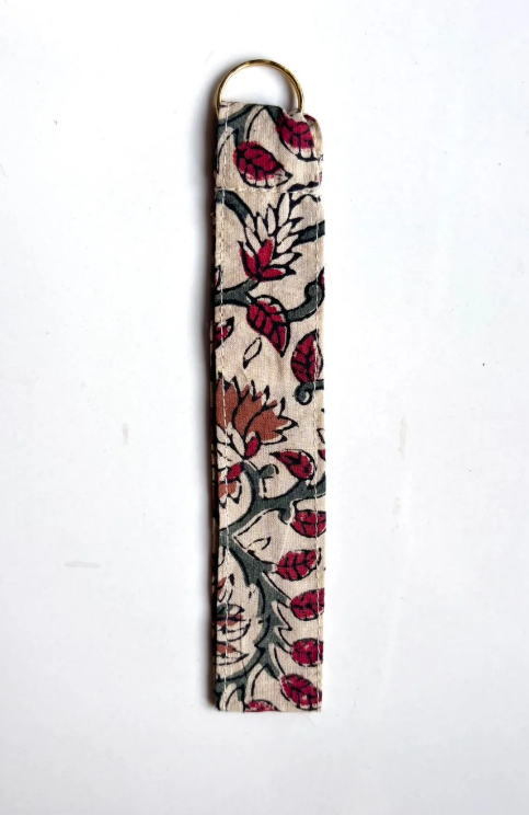 Buffalo Key Chain | Block Print Fabric