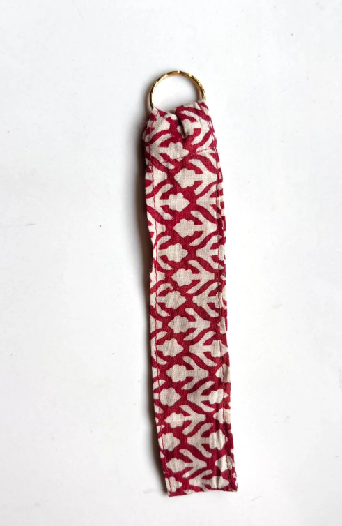 Buffalo Key Chain | Block Print Fabric