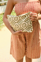 Buffalo Small Wash Bag | Block Print Cotton