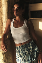 Buffalo Wrap Skirt | Block Print Cotton