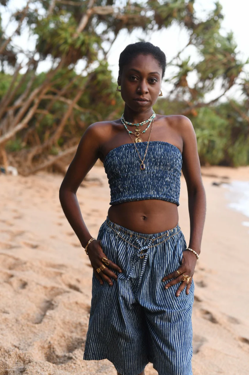 Buffalo Wide Leg Bermuda Shorts | Block Print Cotton