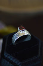 Solo Silver Ring - Garnet 1517-4