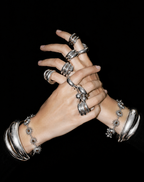 Sunflower Bracelet Silver | Garnet 2028-2