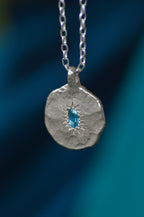 Ira Silver Pendant - Blue Topaz
