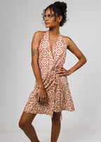 Buffalo Wrap Dress | Block Print Cotton