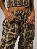 Buffalo Wide Leg Bermuda Shorts | Block Print Cotton