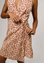 Buffalo Wrap Dress | Block Print Cotton